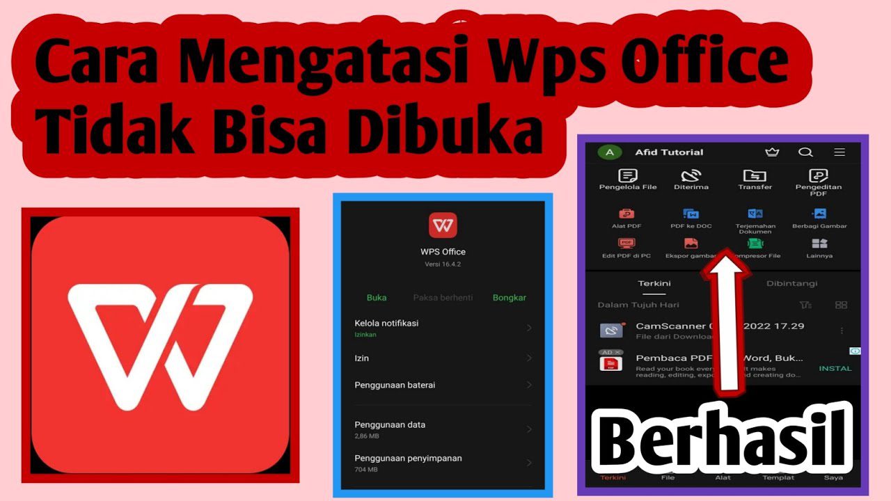 Cara Mengatasi WPS Office Tidak Bisa Dibuka di HP