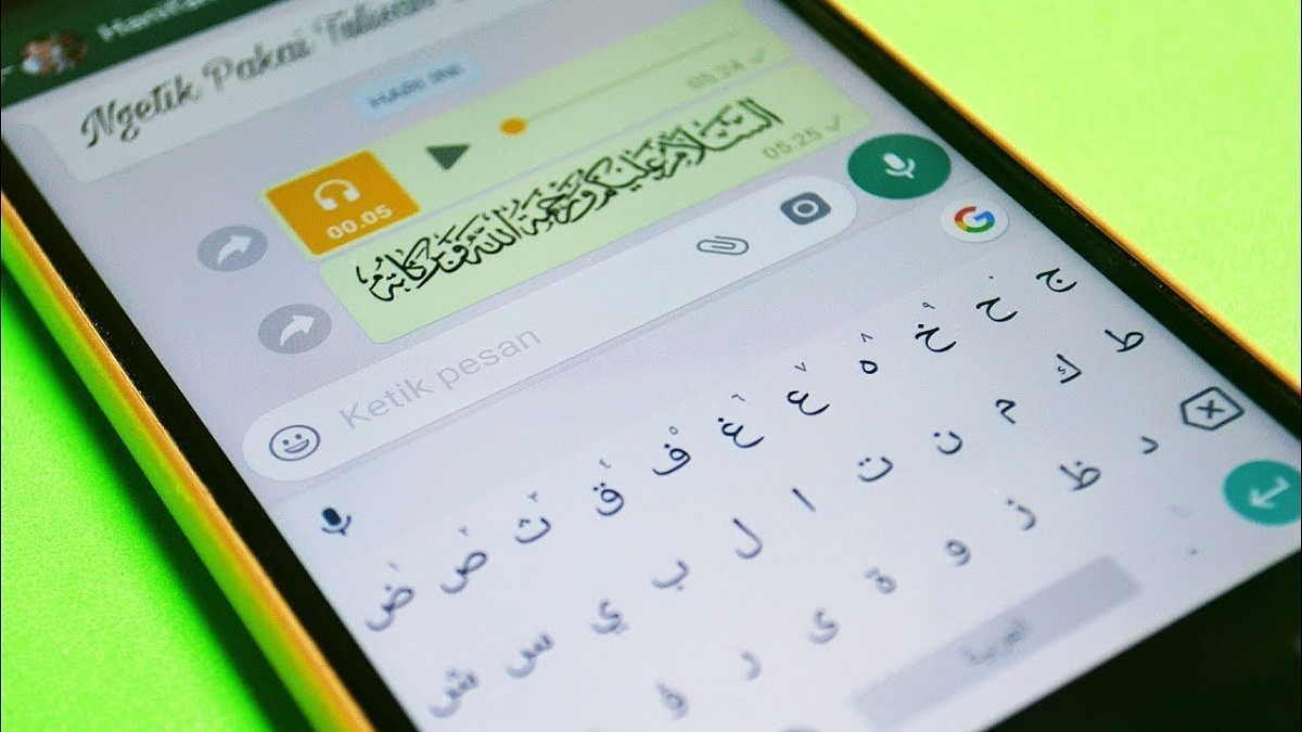 cara menulis huruf Arab berharakat di Android